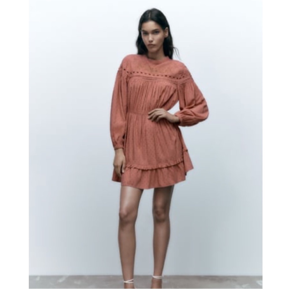 Zara | Long Sleeve Embroidered Dress - Picture 6 of 8